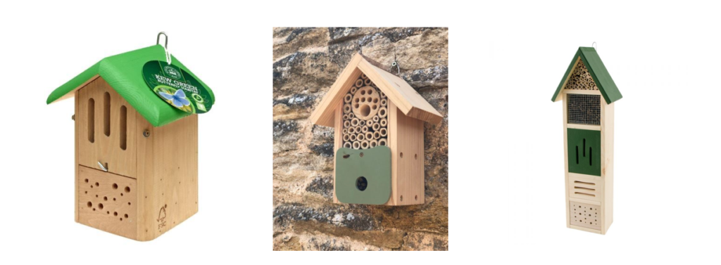  Kew Butterfly Habitat - Support Kew's restoration of natural habitats. 
 Bee Barn - Attract solitary bees and other pollinators. 
 Elba Insect Tower -  Give shelter to a variety of insect species.